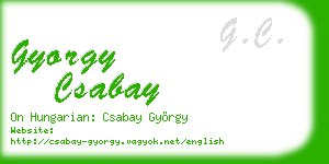 gyorgy csabay business card