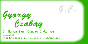 gyorgy csabay business card